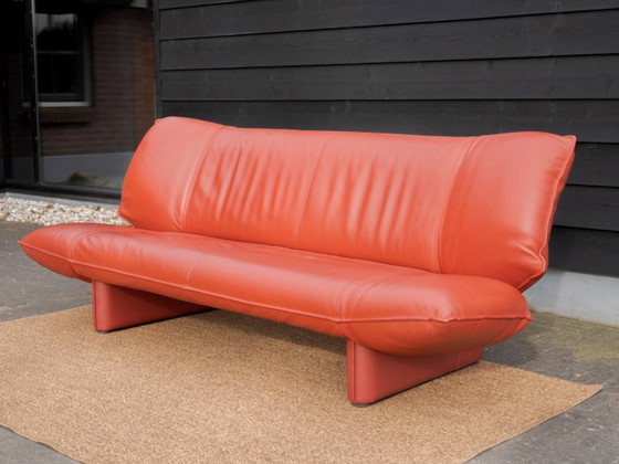Image 1 of Leolux Tango | Canapé design 3 places | Cuir rouge | Vintage