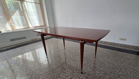 Image 1 of Complete vintage Mid-century Modern dining set with sideboard, table, and 8 chairs