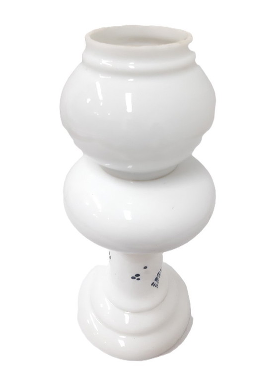 Image 1 of Lampada a olio francese antica in porcellana