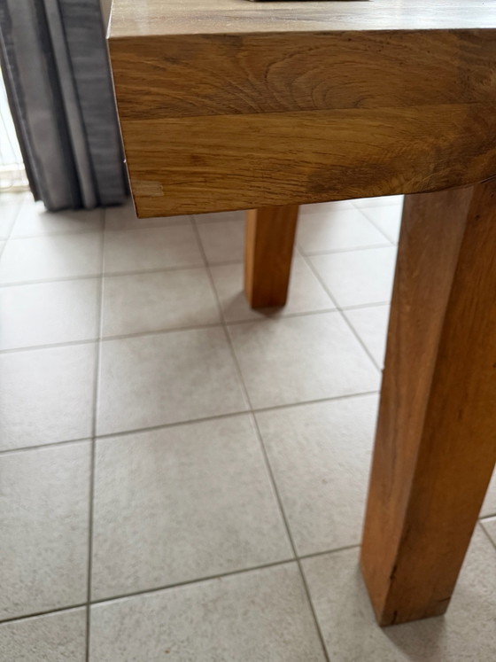 Tavolo da pranzo in rovere massiccio - robusto ed elegante, Tavoli da pranzo, Legno, Marrone (foto 8 di 13)