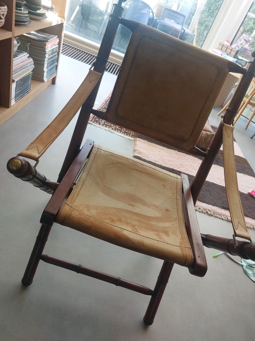 Silla vintage de imitación bambú