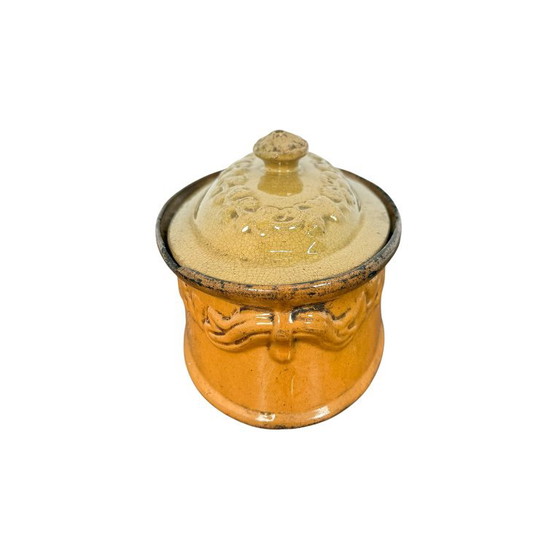 Casseruola antica francese in terracotta con coperchio, Accessori da cucina, Ceramica, Marrone, Vintage (foto 10 di 12)