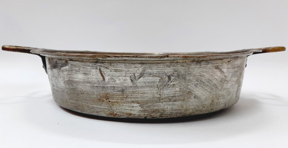 Image 1 of Antique Tinned Copper Roasting Pan