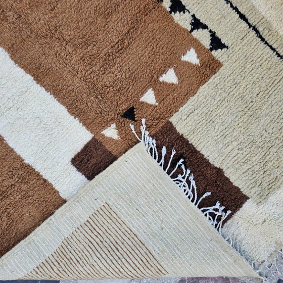 Image 1 of Beni Ourain tapijt | Marokkaans tapijt op maat, bruin, 200x300 cm