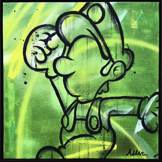 Pintura Street Art Graffiti Luigi Nintendo – Pinturas y dibujos, Canvas (photo 3 of 5)