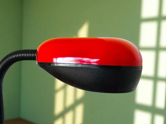 Image 1 of Futurist retro red plug in wall sconce lamp from USSR