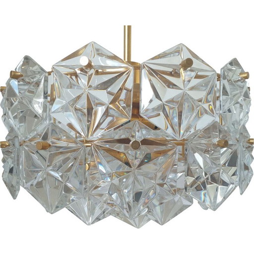 Lustre vintage en verre Kinkeldey, Allemagne, années 1970