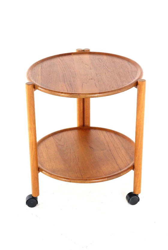 Jens Quistgaard voor Dansk Design trolley vintage met dienbladen – Serveerwagens, Wood (photo 4 of 15)