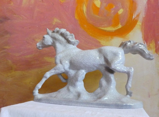 Karlsruhe majolica ceramic figurine horse 4348 Lilli Hummel-König uk4aeb