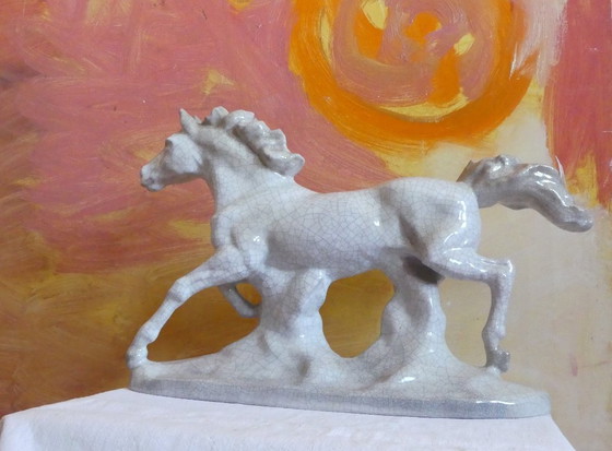 Image 1 of Karlsruher  Majolika Keramik Figur Pferd 4348 Lilli Hummel-König uk4aeb