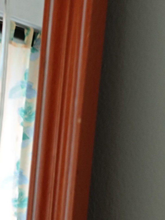 Image 1 of Wall mirror with beveled glass and solid wood frame