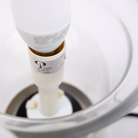 Image 1 of  Lampada da tavolo Peill & Putzler in vetro bianco e cromo, 1970