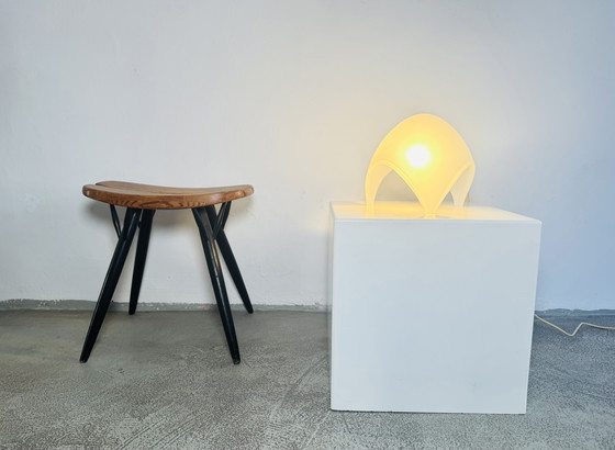 Image 1 of LÁMPARA DE MESA EN VIDRIO ESMALTADO 'COQUE' DE ELIO MARTINELLI PARA MARTINELLI LUCE, ITALIA, años 70