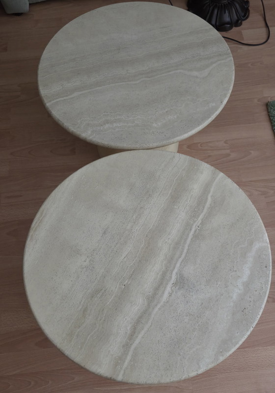 Stenen tafels – Salontafels, Stone, Travertin (photo 4 of 5)