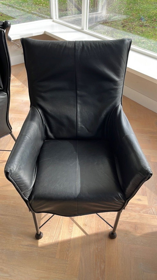 Montis Chaplin - Leren Design Stoelen - Gerard Van Den Berg - 3 Stuks