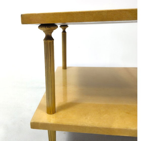 Image 1 of Conjunto de 2 mesas auxiliares Aldo Tura, diseño italiano de mediados de siglo, años 60.