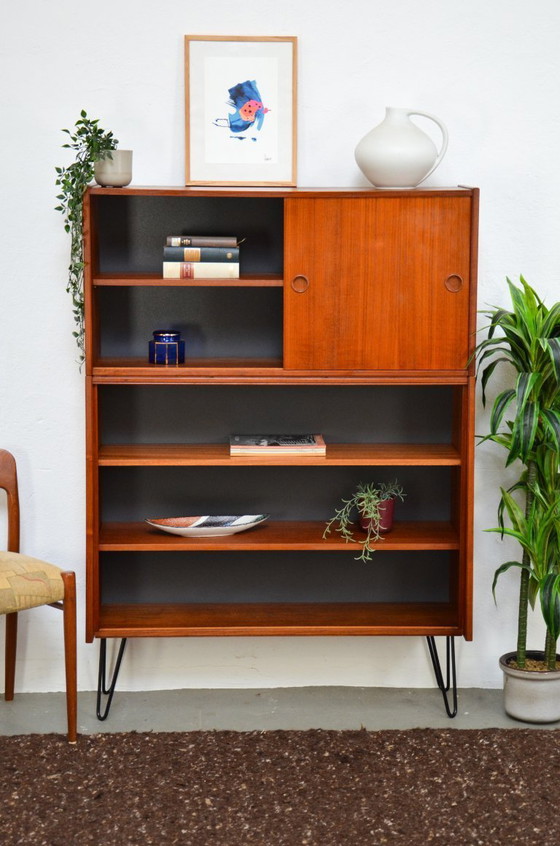 Image 1 of Vintage open bookcase, teak chest of drawers, mid-century sideboard, retro