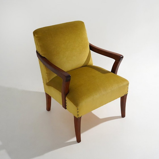 Image 1 of Par de sillones de terciopelo, década de 1950.