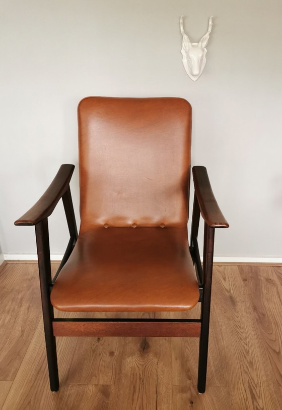 Fauteuil Vintage Mid-Century Louis Van Teeffelen – Skai, Wood (photo 4 of 7)