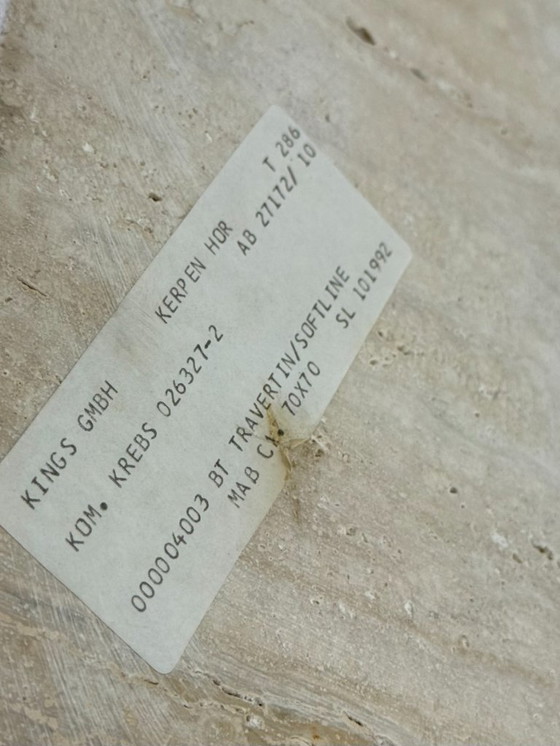 Image 1 of Tavolino da caffè quadrato in travertino vintage