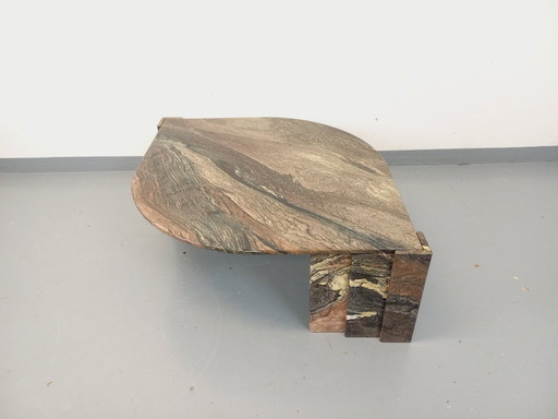 Vintage marmeren salontafel uit de jaren 70.