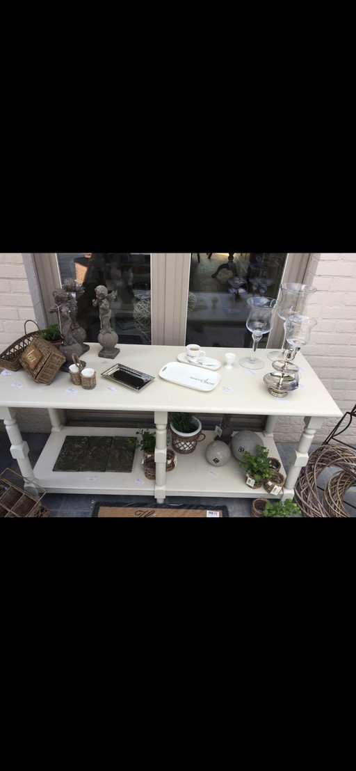 Console en bois massif (peint - brossé)