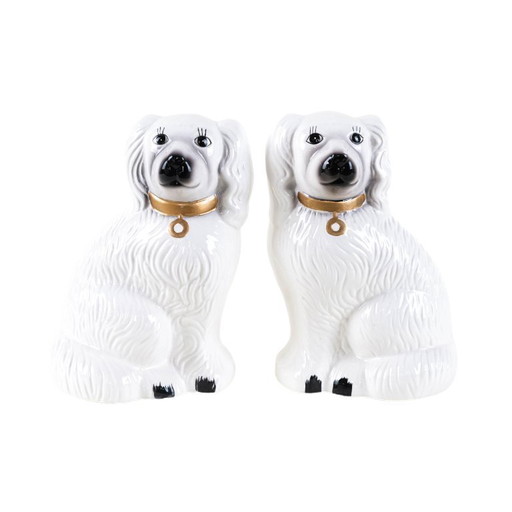 Keramische Hundefiguren, englischer Stil, 1970er Jahre, hergestellt in Deutschland