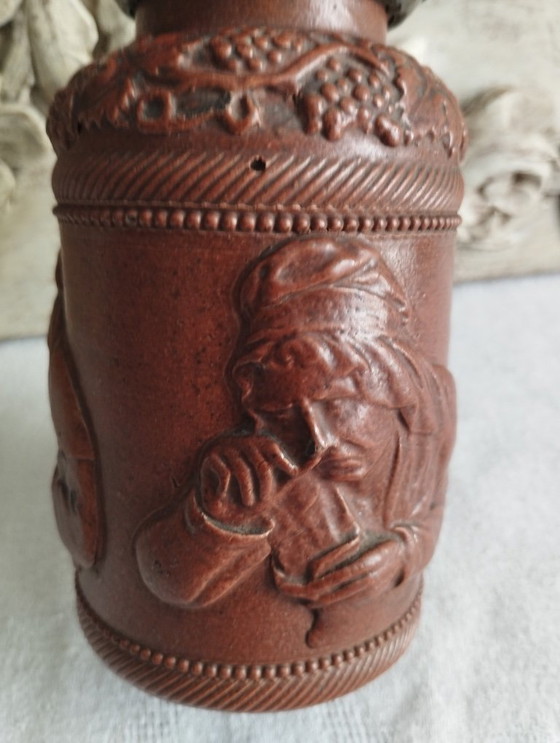 Image 1 of Antieke steengoed tabakspot van Beauvaisis