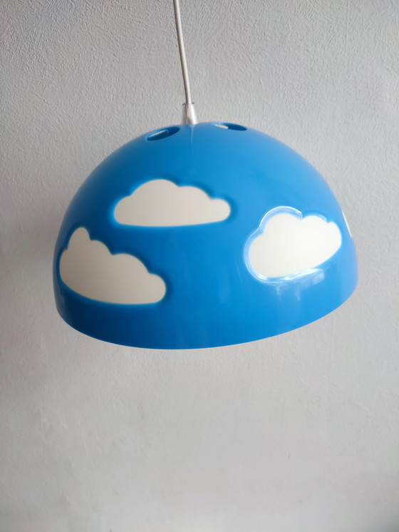 Image 1 of 2 x Ikea Wskojig clouds lamp desk lamp pendant lamp Hendrik Preutz blue green