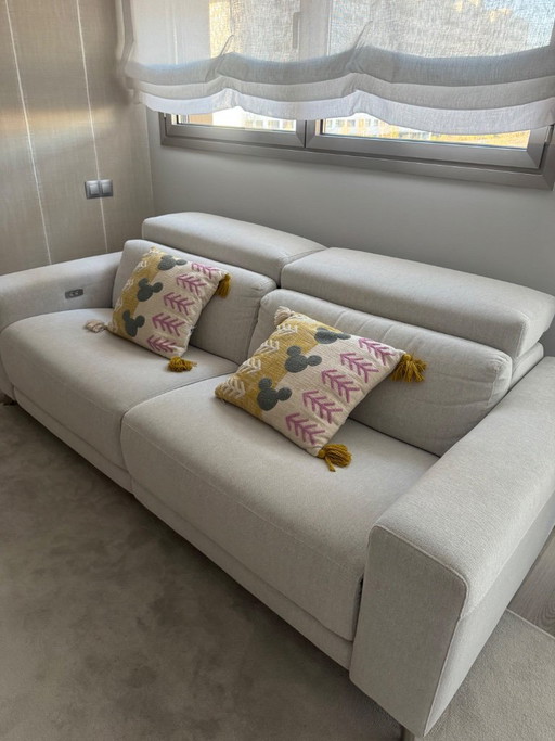 Canapé-lit beige moderne – comme neuf