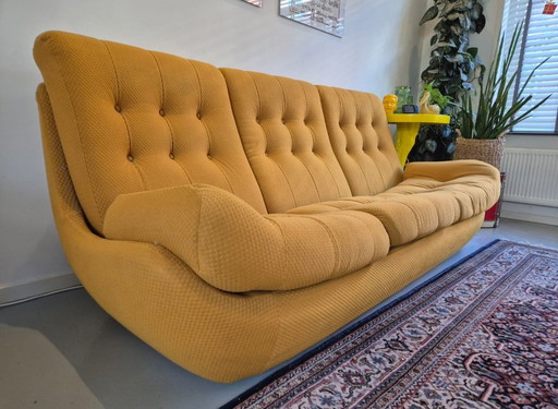 Space Age 3-Seater Sofa Ochre Yellow