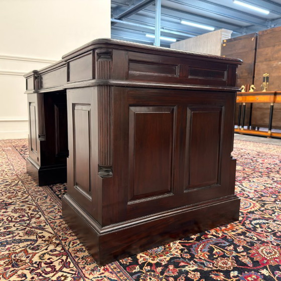 Classic English Desk Green Leather – Wood (photo 8 of 19)