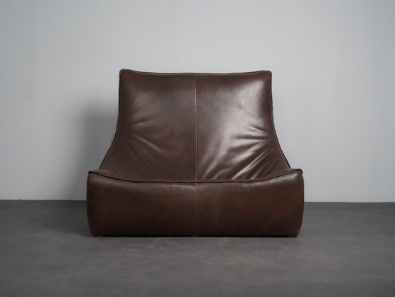 “The Rock” Leather 2-Seater Sofa by Gerard van den Berg for Montis, Netherlands, 1970s, 2 seaters, Brown (photo 2 of 10)
