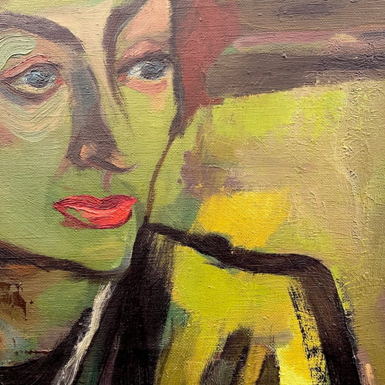 Luc Perot, Colette Woman Wearing, 1947, Huile sur Toile – Peintures et dessins, Canvas, Wood (photo 7 of 11)