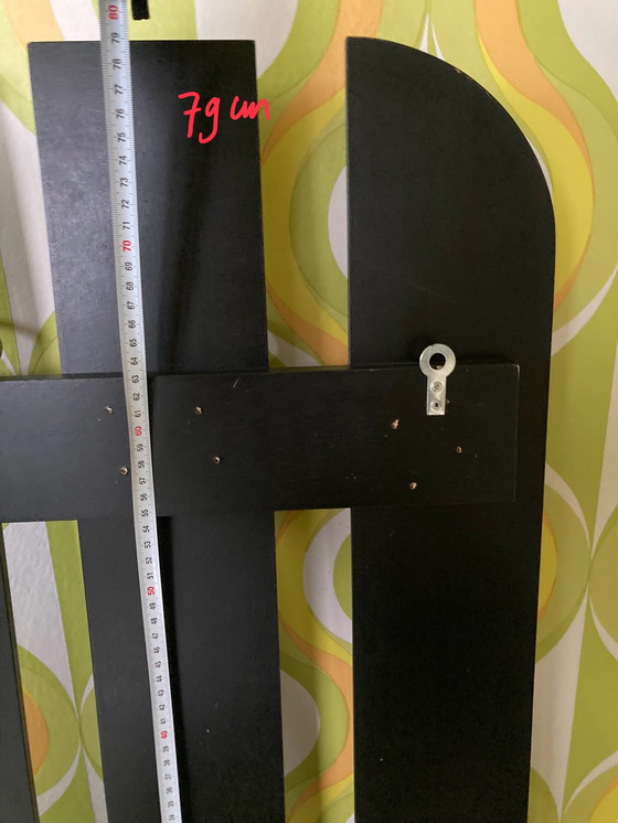 Image 1 of Appendiabiti da parete in legno nero vintage anni '80