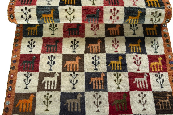Image 1 of Tapis nomade noué à la main 155 x 76 cm