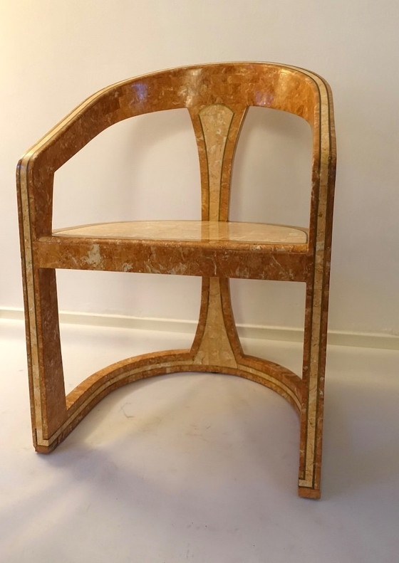 Image 1 of Conjunto de dos sillas Triancolori estilo Maitland Smith, década de 1970