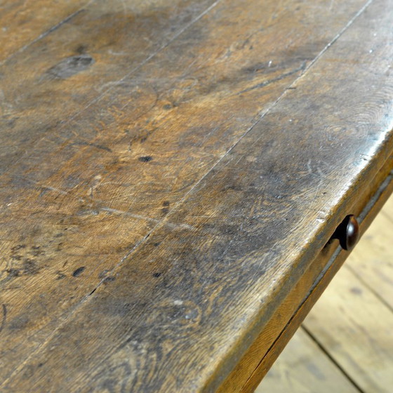 Image 1 of Franse eikenhouten tafel, circa 1850