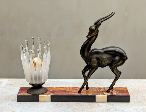 Art Deco table lamp Antelope