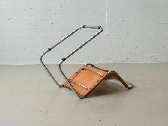 Fauteuil cantilever recouvert d'un magnifique cuir cognac – Leather (photo 17 of 17)