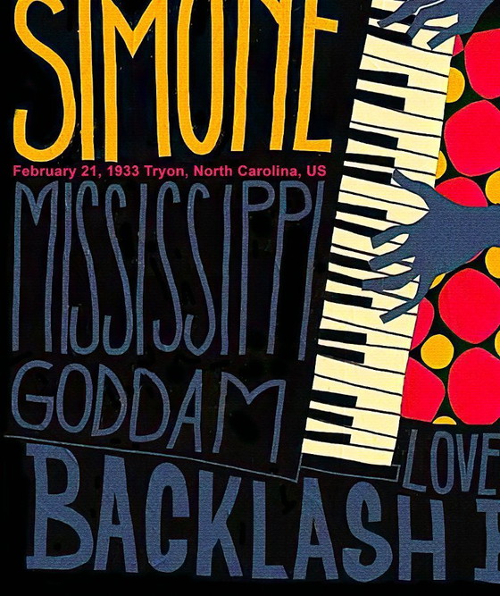 Image 1 of Nina Simone, one of the greatest Divas in Jazz history - Poster 50x70 cm