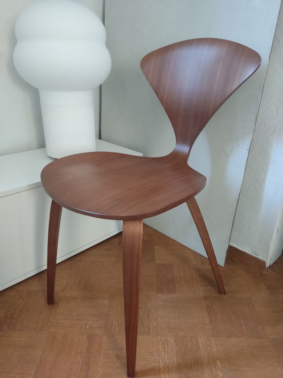 Image 1 of 6X Cherner stoelen, klassiek notenhout, Norman Cherner 1958