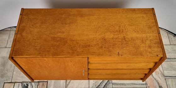 Image 1 of Credenza vintage in quercia di Jiří Jiroutek, anni '60, Cecoslovacchia