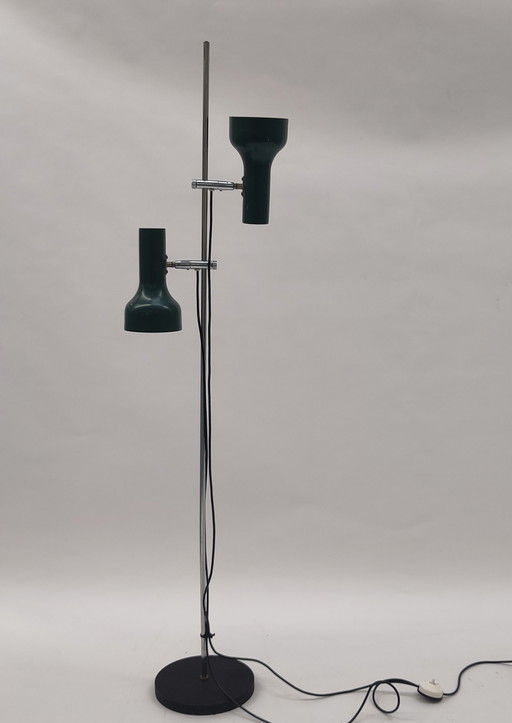 Vintage floor lamp with green spotlights