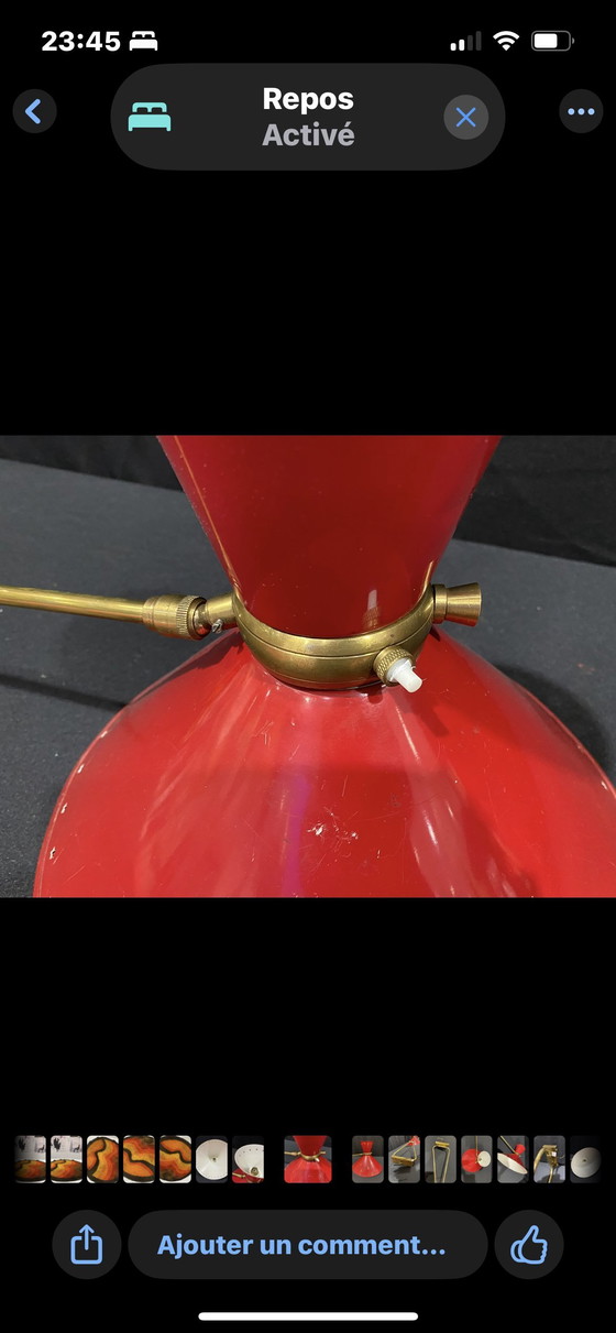 Image 1 of Lampada da parete diabolo rené mathieu lunel stelle in lamiera design xx secolo