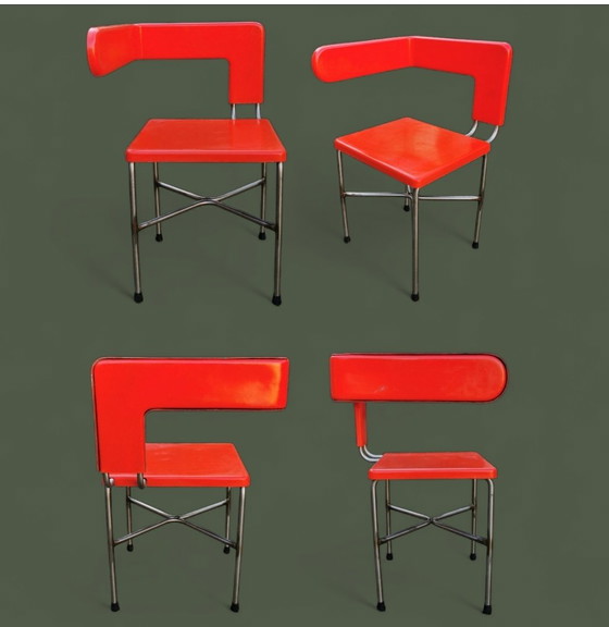 Image 1 of 4 Chaises Space Age (Italien)