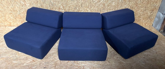 Canapé Softline NOA bleu 4 pièces – Canapés modulables, Chrome (photo 6 of 12)
