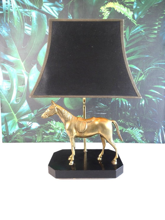 Image 1 of Lampe cheval, style Maison Jansen.