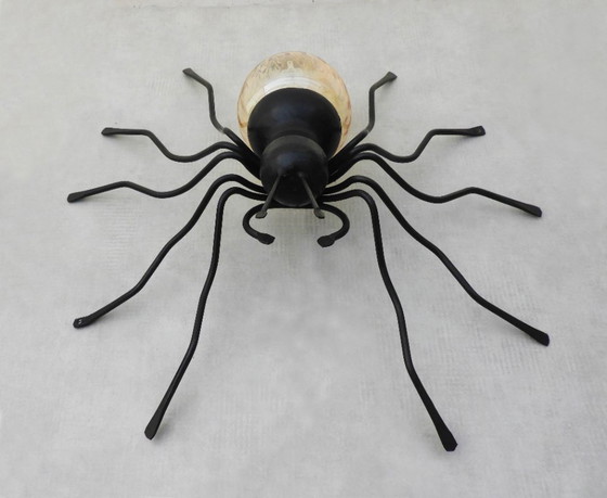 Image 1 of Mid-Century Murano Glass Spider Wall Lamp Sconce c1950s Italy
