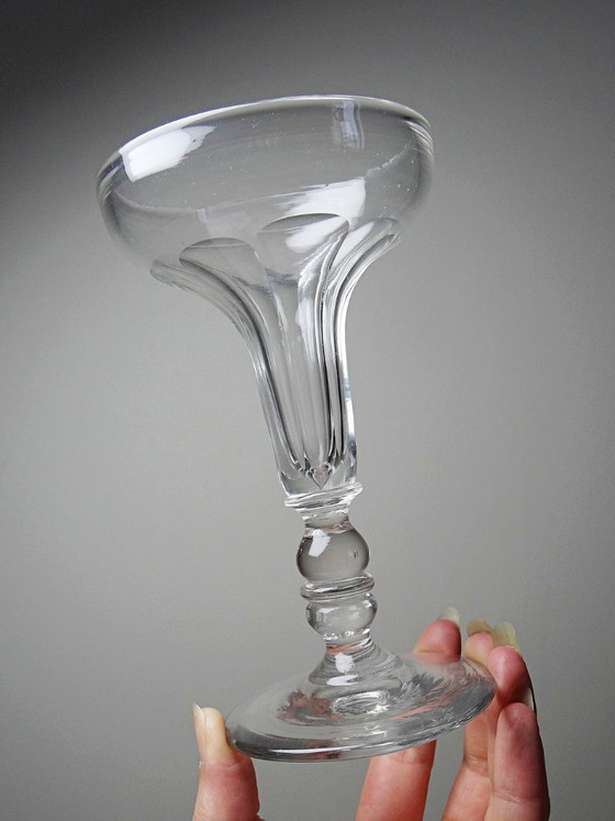Image 1 of Zeldzame antieke champagnecoupe, toegeschreven aan Baccarat, Napoleon III